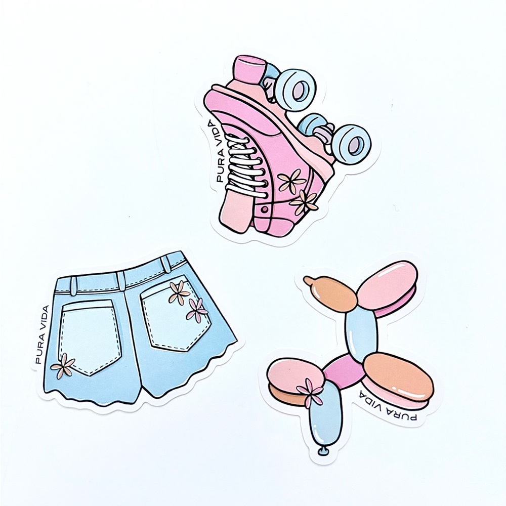 NEW! Pura Vida Sticker Trio